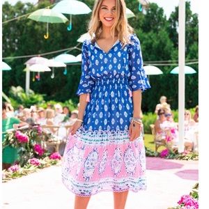 LILLY PULITZER
Lesleh Midi Dress In Lapis Lazuli Glow Up Engineered Dress